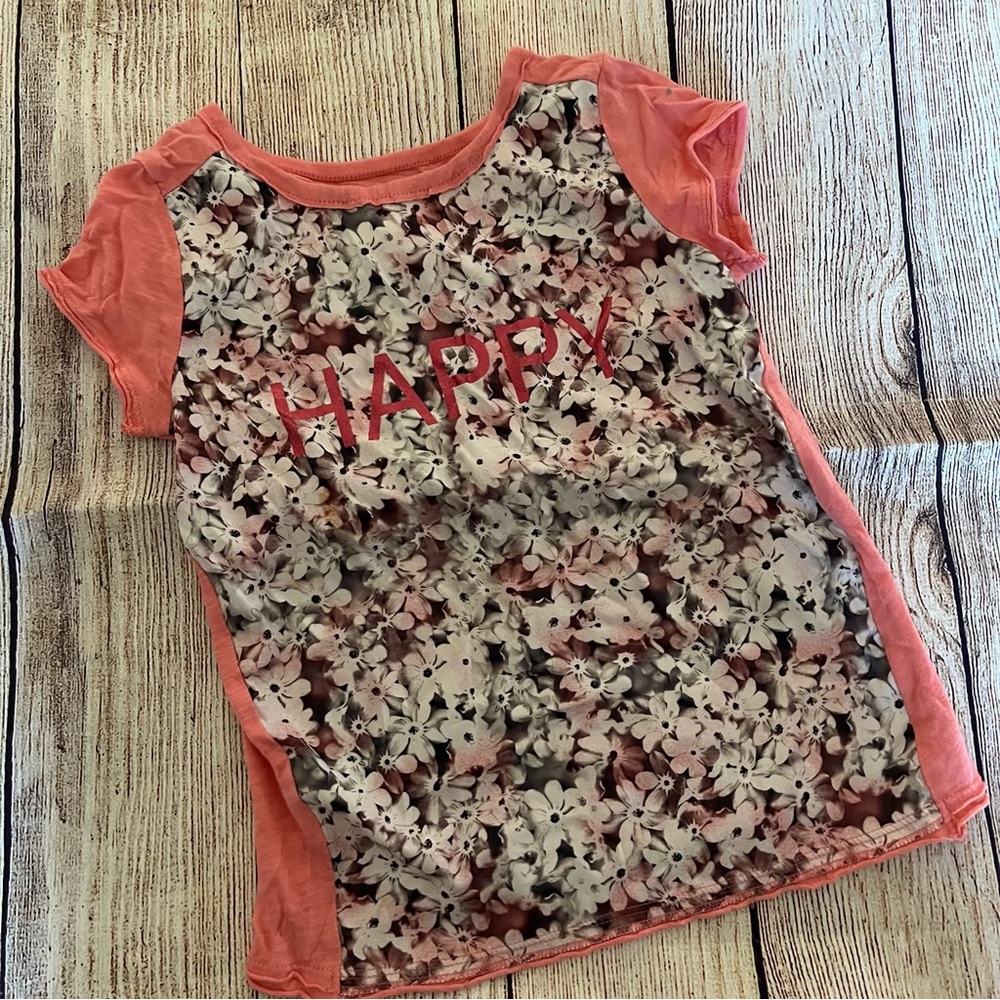RUUM floral “Happy” Top size xs 5/6